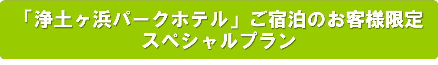 「浄土ヶ浜パークホテル」にご宿泊のお客様限定の特別プラン